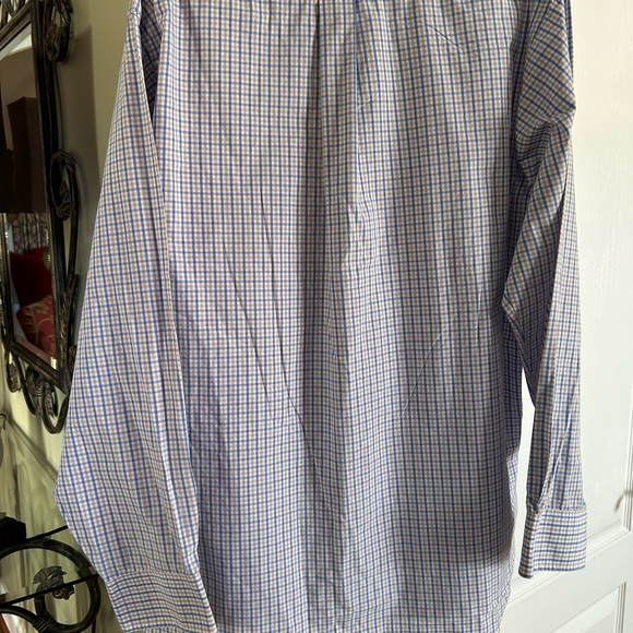 Chaps Blue and White Plaid Button Down Shirt - Picture 3 of 3